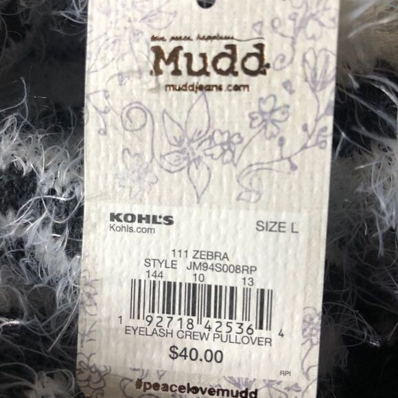 Mudd Scoopneck Eyelash Pullover Sweater NWT - Picture 5 of 7